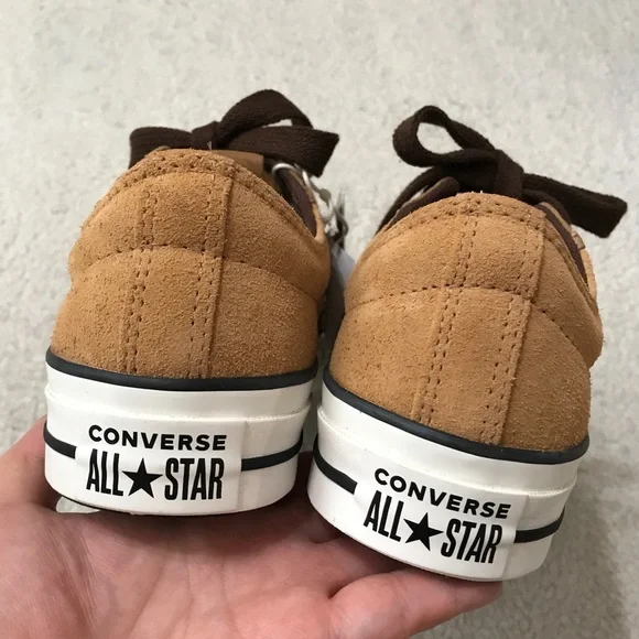 Converse Mens Brown Suede Sneakers Star Player 76 Ox Size 8 - Picture 5 of 12
